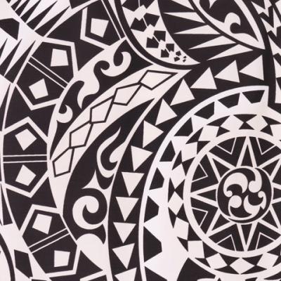 Hula Double & Reversible Pau Skirt with Kahiko  Print / Black / G2116
