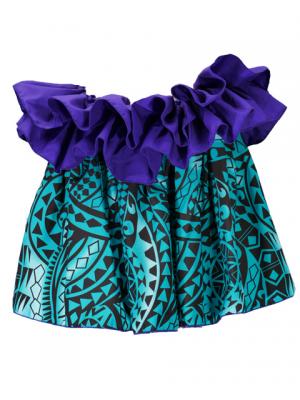 Tahitian Skirt with Kahiko Print / Green / G2123
