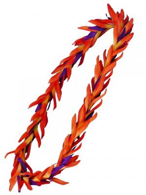 Hula Long Lei / Bird of Paradise / Orange and Purple / J2133