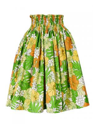 Hula Tube Top & Pa'u Set-Up / Hibiscus / Green / G2189g