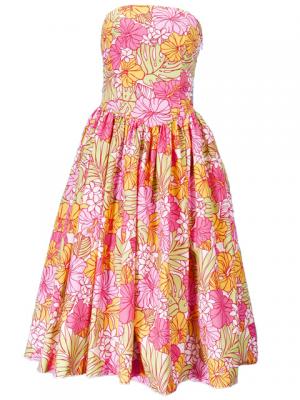 Hula Strapless Dress with Hibiscus / Pink  / G2196pi