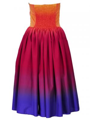 Hula Strapless Gradation Dress / Red & Purple  / G2199rp