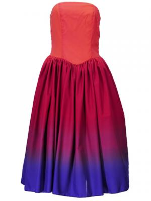 Hula Strapless Gradation Dress / Red & Purple  / G2199rp