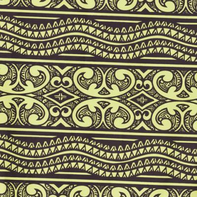 Hula Pa'u Skirt with Kahiko Print / Green /J2211
