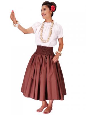 Hula Double & Reversible Pau Skirt with Kahiko  Print / Brown / G2220
