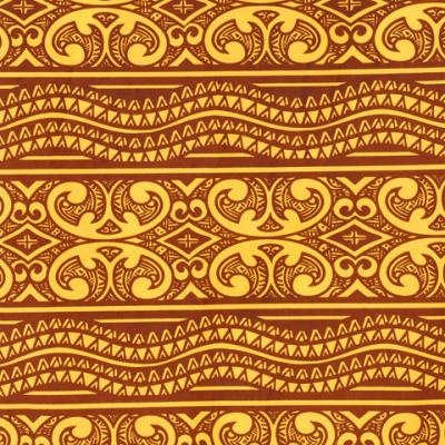 Hula Double & Reversible Pau Skirt with Kahiko  Print / Brown / G2220