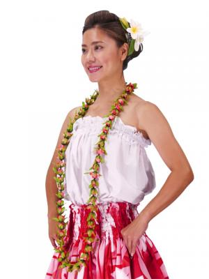 Hula Long Lei / Rosebud / Mandarin Red / J2256mr