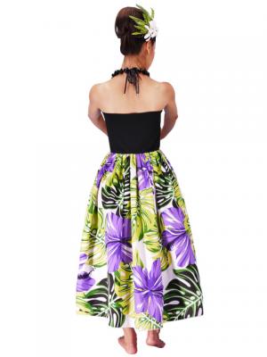 Hula Tube Top Dress with Hibiscus print / Purple  / G2261p