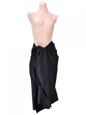 Hula Pareo with attached Sash / Black / G2263b