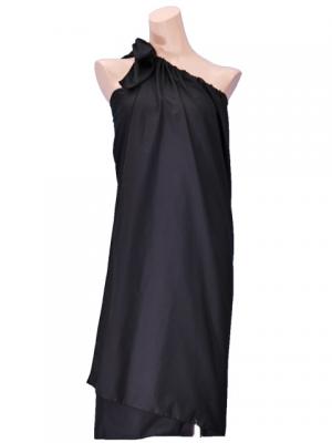 Hula Pareo with attached Sash / Black / G2263b