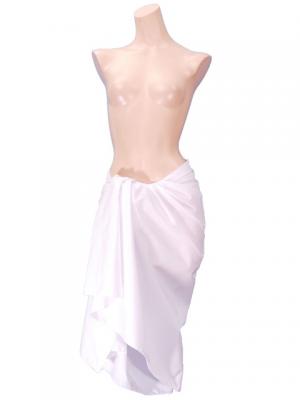 Hula Pareo with attached Sash / White / G2263w
