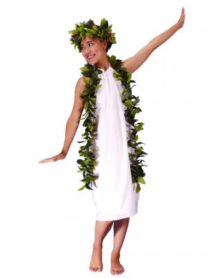 Hula Pareo with attached Sash / White / G2263w
