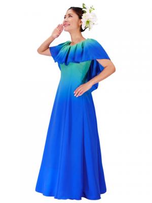 Hula Long Maxi Multi Way Dress / Luxury Collection / Gradation / Green & Blue / J2288grbl