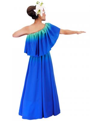 Hula Long Maxi Multi Way Dress / Luxury Collection / Gradation / Green & Blue / J2288grbl