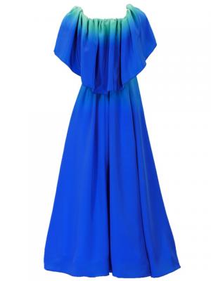 Hula Long Maxi Multi Way Dress / Luxury Collection / Gradation / Green & Blue / J2288grbl