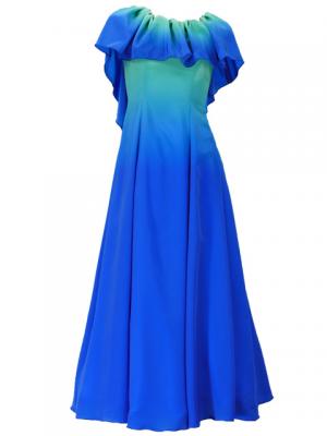 Hula Long Maxi Multi Way Dress / Luxury Collection / Gradation / Green & Blue / J2288grbl