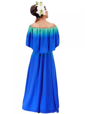 Hula Long Maxi Multi Way Dress / Luxury Collection / Gradation / Green & Blue / J2288grbl