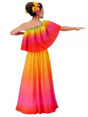 Hula Long Maxi Multi Way Dress / Luxury Collection / Gradation / Green & Pink / J2288grpi