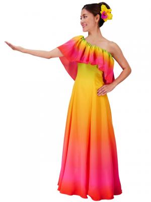 Hula Long Maxi Multi Way Dress / Luxury Collection / Gradation / Green & Pink / J2288grpi