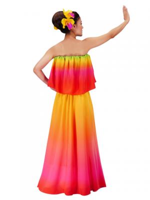 Hula Long Maxi Multi Way Dress / Luxury Collection / Gradation / Green & Pink / J2288grpi