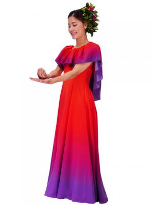 Hula Long Maxi Multi Way Dress / Luxury Collection / Gradation / Orange & Purple / J2288opu
