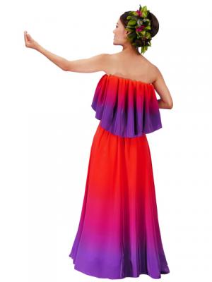 Hula Long Maxi Multi Way Dress / Luxury Collection / Gradation / Orange & Purple / J2288opu