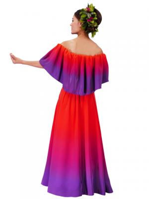 Hula Long Maxi Multi Way Dress / Luxury Collection / Gradation / Orange & Purple / J2288opu