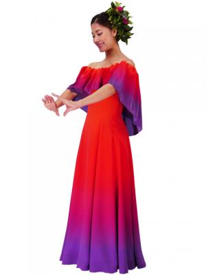 Hula Long Maxi Multi Way Dress / Luxury Collection / Gradation / Orange & Purple / J2288opu