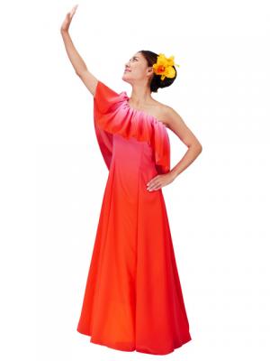 Hula Long Maxi Multi Way Dress / Luxury Collection / Gradation / Pink & Red / J2288pir