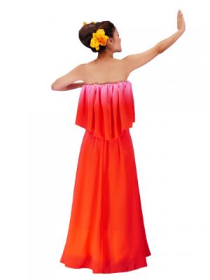 Hula Long Maxi Multi Way Dress / Luxury Collection / Gradation / Pink & Red / J2288pir