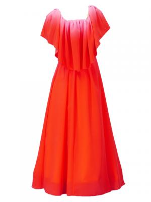 Hula Long Maxi Multi Way Dress / Luxury Collection / Gradation / Pink & Red / J2288pir