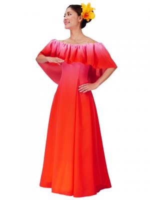 Hula Long Maxi Multi Way Dress / Luxury Collection / Gradation / Pink & Red / J2288pir