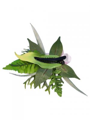 Hula Hair Clip / Plumeria / Red / J2290