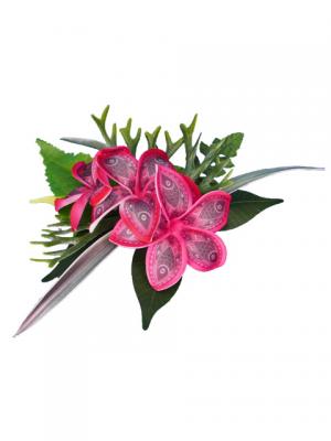 Hula Hair Clip / Plumeria / Red / J2290