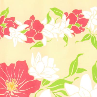 Hula Pa'u Skirt with Flower Print / Yellow / J2301