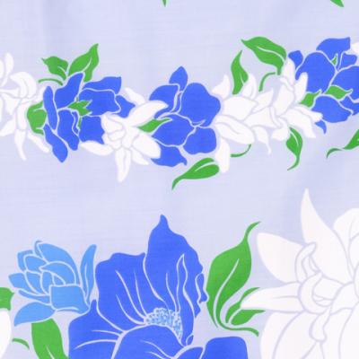 Hula Pa'u Skirt with Flower Print / Blue / J2303