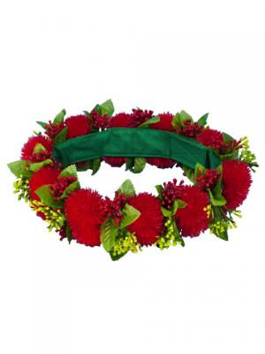 Hula Velcro Headband / Lehua / Red / J2326r