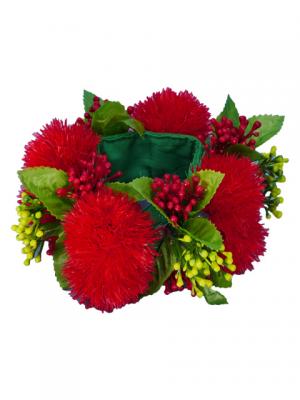 Hula Velcro Wristlet / Lehua / Red / J2327r