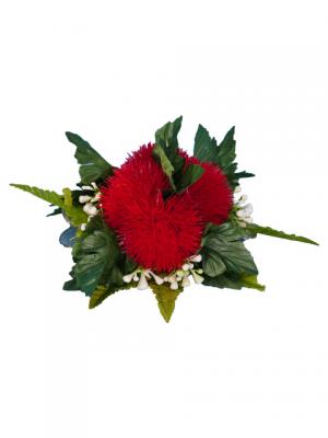 Hula Hair Clip / Lehua / Red / J2328r