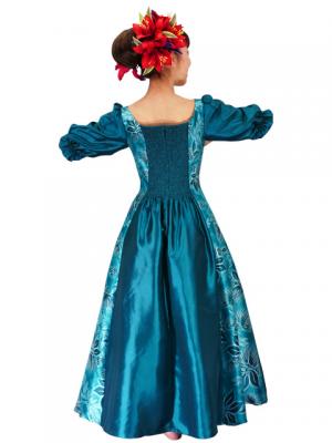Hula Shantung Dress with Lehua / Luxury Collection / Green / J2338g