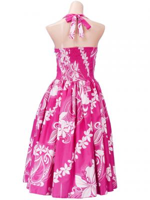 Hula Midi Dress with Plumeria / Pink  / G2346pi