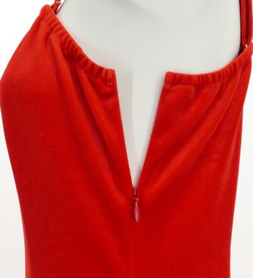 Hula One Shoulder Gradation Velvet Dress /Luxury Collection / Dark ORN & YEL / J2347dorye