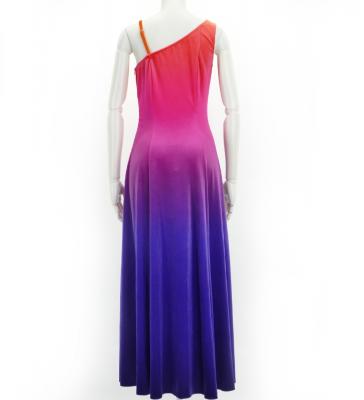 Hula One Shoulder Gradation Velvet Dress / Luxury Collection / ORN & PPL / J2347orpu