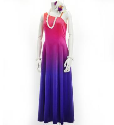 Hula One Shoulder Gradation Velvet Dress / Luxury Collection / ORN & PPL / J2347orpu