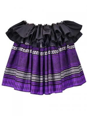 Tahitian Skirt with Kahiko Print / Purple / G2375