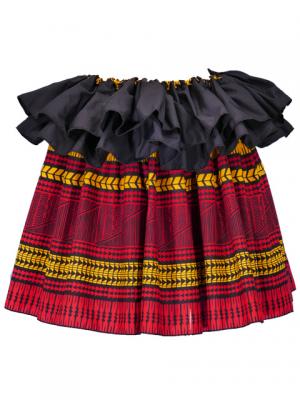 Tahitian Skirt with Kahiko Print / Red / G2377