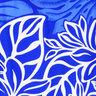 Hula Pa'u Skirt with Plumeria Print / Blue / J2397