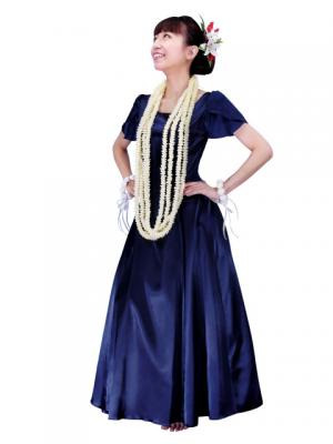 Hula Tulip Sleeve Dress / Navy / J2408nv
