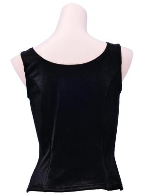 Hula Sleeveless Blouse with Velvet / Black / G2434bka