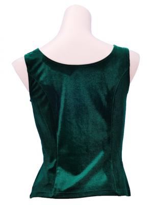 Hula Sleeveless Blouse with Velvet / Green / G2434gra